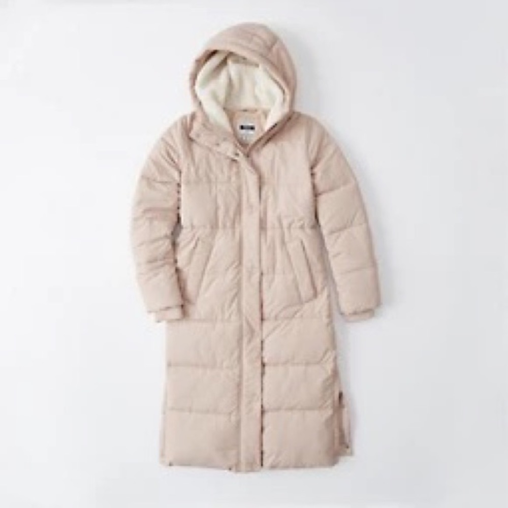 Blush pink Ultra long Puffer